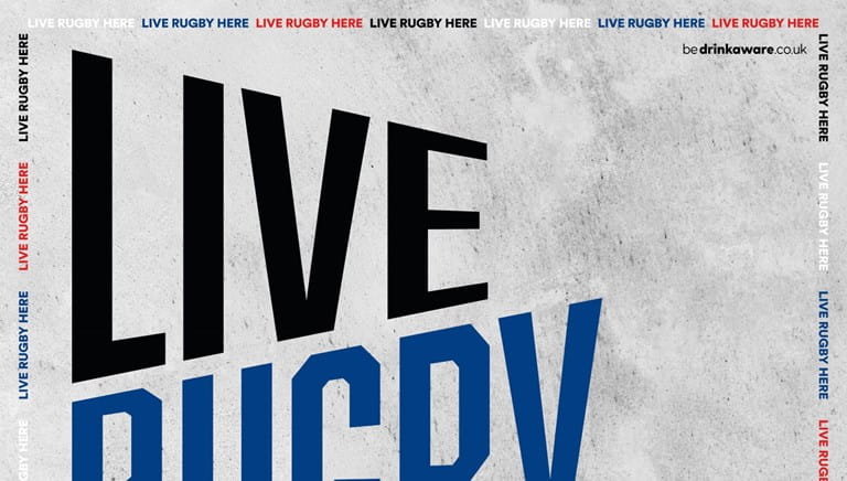 Image of a rugby player. Includes text stating 'Live Rugby'