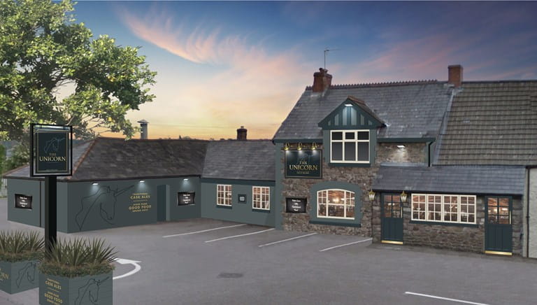 Projected appearance of the pub after refurbishment